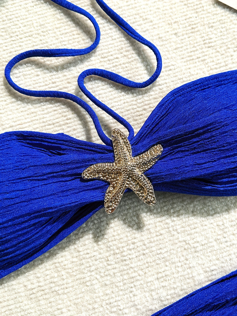 Conjunto de Biquíni Azul Escuro - Estrela do Mar